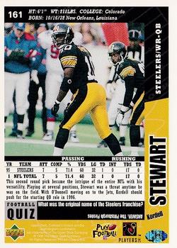 1996 Collector's Choice #161 Kordell Stewart Back