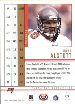 2001 Pacific Dynagon - Retail #89 Mike Alstott Back
