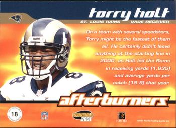 2001 Pacific Invincible - Afterburners #18 Torry Holt Back
