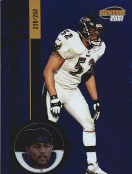 2001 Pacific Invincible - Blue #19 Ray Lewis Front