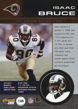 2001 Pacific Invincible - Blue #198 Isaac Bruce Back