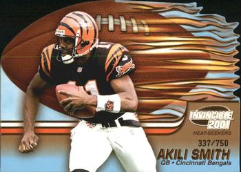 2001 Pacific Invincible - Heat Seekers #5 Akili Smith Front