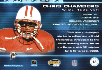 2001 Pacific Invincible - New Sensations #13 Chris Chambers Back