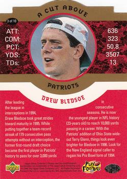 1996 Collector's Choice - A Cut Above #3 Drew Bledsoe Back