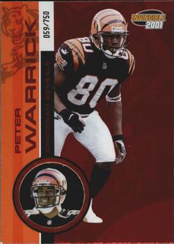 2001 Pacific Invincible - Red #53 Peter Warrick Front