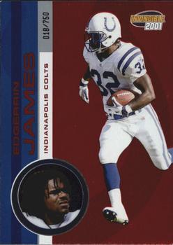 2001 Pacific Invincible - Red #97 Edgerrin James Front