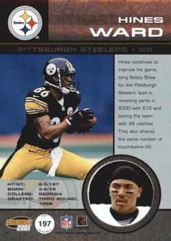 2001 Pacific Invincible - Red #197 Hines Ward Back