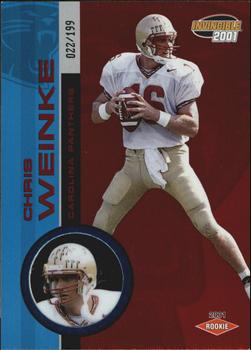 2001 Pacific Invincible - Red #257 Chris Weinke Front