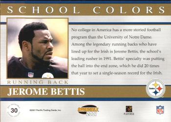 2001 Pacific Invincible - School Colors #30 Jerome Bettis Back