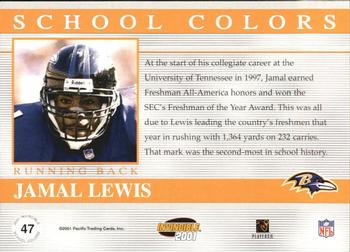 2001 Pacific Invincible - School Colors #47 Jamal Lewis Back