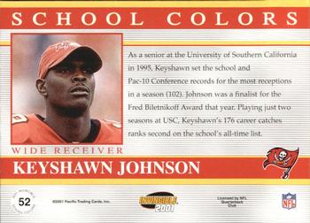 2001 Pacific Invincible - School Colors #52 Keyshawn Johnson Back