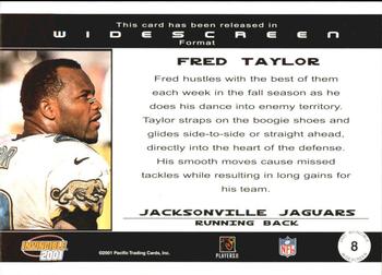 2001 Pacific Invincible - Widescreen #8 Fred Taylor Back