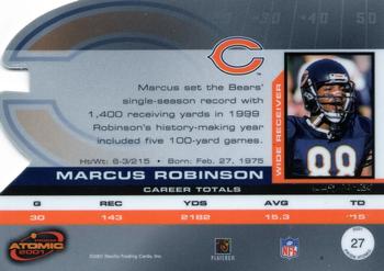 2001 Pacific Prism Atomic - Premiere Date #27 Marcus Robinson Back
