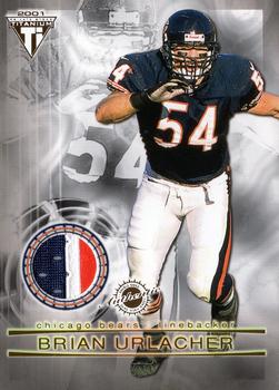 2001 Pacific Private Stock Titanium - Double-Sided Dual Game-Worn Jerseys #61 Brian Urlacher / Zach Thomas Front