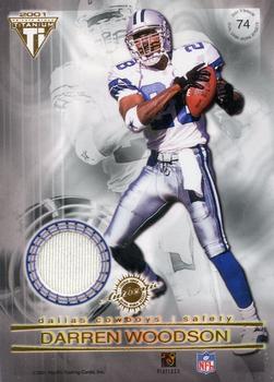 2001 Pacific Private Stock Titanium - Double-Sided Dual Game-Worn Jerseys #74 Troy Hambrick / Darren Woodson Front