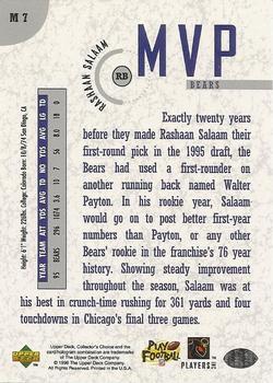 1996 Collector's Choice - MVPs #M7 Rashaan Salaam Back