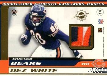 2001 Pacific Vanguard - Double Sided Jerseys Patches #14 Bobby Engram / Dez White Back