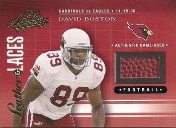 2001 Playoff Absolute Memorabilia - Leather and Laces #LL1 David Boston Front