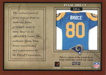 2001 Playoff Honors - Game Day Jerseys #GD-6 Isaac Bruce Back