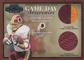 2001 Playoff Honors - Game Day Souvenirs #GD-13 Stephen Davis Front
