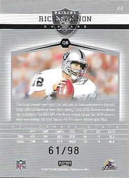 2001 Playoff Honors - X's and O's #44 Rich Gannon Back