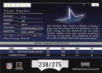 2001 Playoff Preferred - National Treasures Silver #125 Tony Taylor Back