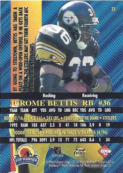 1996 Collector's Edge Advantage #33 Jerome Bettis Back