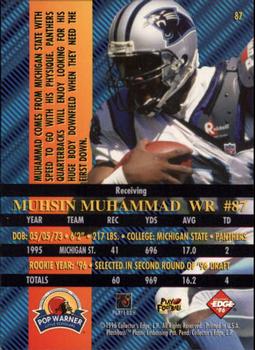 1996 Collector's Edge Advantage #87 Muhsin Muhammad Back