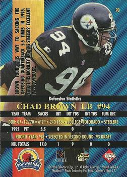 1996 Collector's Edge Advantage #90 Chad Brown Back