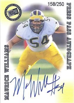 2001 Press Pass SE - Autographs Silver #NNO Maurice Williams Front