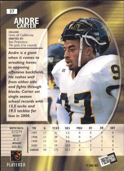 2001 Press Pass SE - Gold #37 Andre Carter Back