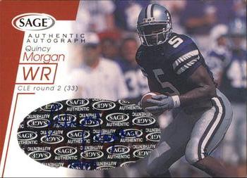 2001 SAGE - Autographs Red #A32 Quincy Morgan Front