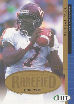 2001 SAGE HIT - Rarefied Gold #R46 Michael Vick Front