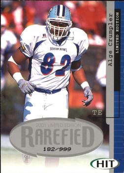 2001 SAGE HIT - Rarefied Silver #R12 Alge Crumpler Front