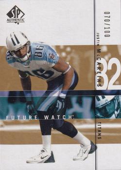2001 SP Authentic - Future Watch Gold #183 Justin McCareins Front