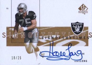 2001 SP Authentic - Sign of the Times Gold #HL Howie Long Front