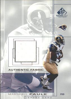 2001 SP Game Used Edition - Authentic Fabric #MF Marshall Faulk Front
