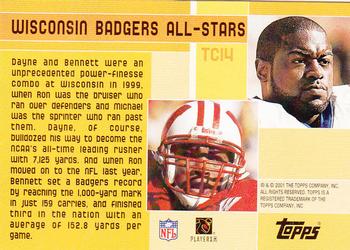 2001 Topps - Combos #TC14 Badger Bigshots (Ron Dayne / Michael Bennett) Back