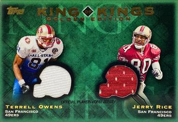 2001 Topps - King of Kings Jerseys Golden #KG-OR Terrell Owens / Jerry Rice Front