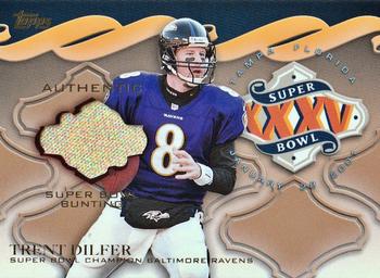 2001 Topps - Super Bowl Bunting #SBB2 Trent Dilfer Front