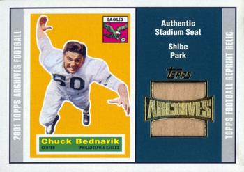 2001 Topps Archives - Relic Seats #AS-CB Chuck Bednarik Front