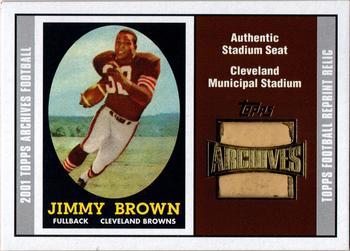2001 Topps Archives - Relic Seats #AS-JB Jimmy Brown Front