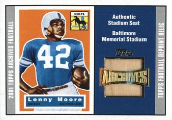 2001 Topps Archives - Relic Seats #AS-LM Lenny Moore Front
