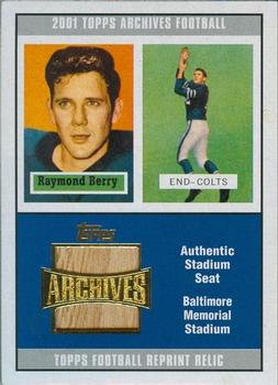 2001 Topps Archives - Relic Seats #AS-RB Raymond Berry Front