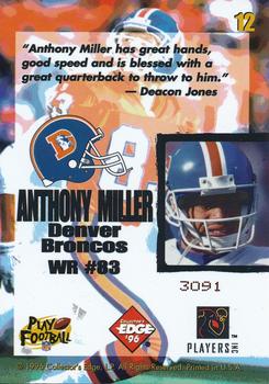 1996 Collector's Edge - Ripped #12 Anthony Miller Back