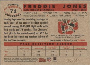 2001 Topps Heritage - Retrofractor #71 Freddie Jones Back
