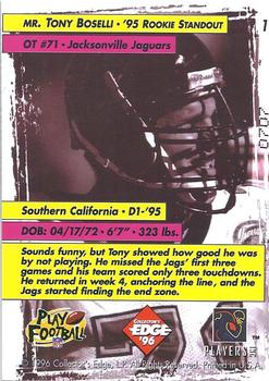 1996 Collector's Edge - Too Cool #1 Tony Boselli Back