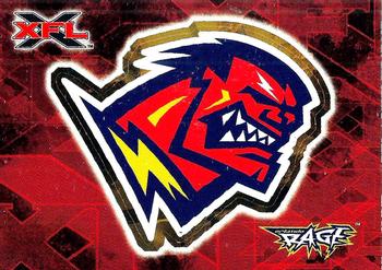 2001 Topps XFL - Logo Stickers #4 Orlando Rage Front