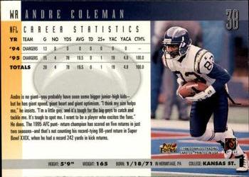 1996 Donruss #38 Andre Coleman Back
