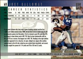 1996 Donruss #113 Joey Galloway Back